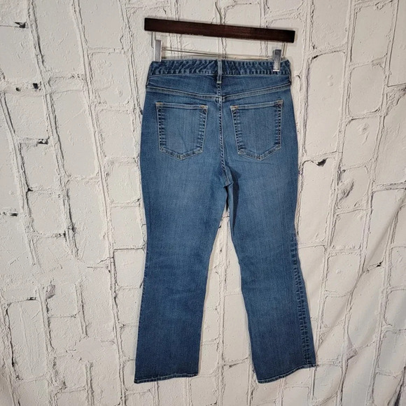 EDDIE Bauer Curvy Bootcut Jeans Short Boot Cut Classic Style Neutral Denim 6S - Picture 5 of 6